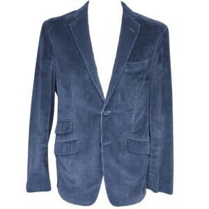 JP Tilford Samuelsohn SZ 38 Navy Blue Corduroy 2 Button Sport Jacket Blazer